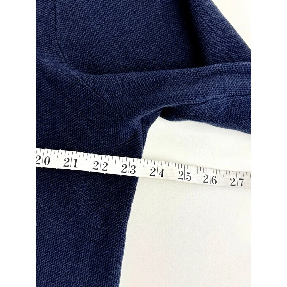 Polo By Ralph Lauren Sweater Pima Cotton Size  L 1/4‎ Zip Blue Preppy Old Money